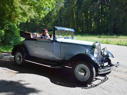 Einblick bei Oldtimer-Taxi in Benken